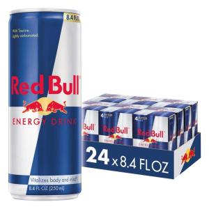 imageRed Bull Energy Drink with 80mg Caffeine plus Taurine ampamp B Vitamins 84 Fl Oz 6 Packs of 4 Cans Pack of 2484 Fl Oz  24pk  4x6