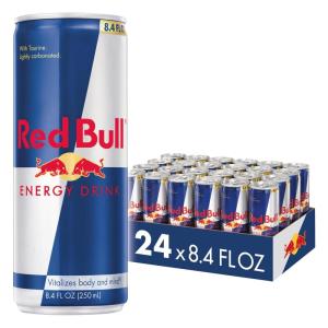 imageRed Bull Energy Drink with 80mg Caffeine plus Taurine ampamp B Vitamins 84 Fl Oz 6 Packs of 4 Cans Pack of 2484 Fl Oz  24pk