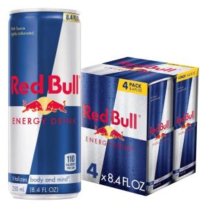 imageRed Bull Energy Drink with 80mg Caffeine plus Taurine ampamp B Vitamins 84 Fl Oz 6 Packs of 4 Cans Pack of 2484 Fl Oz  4pk