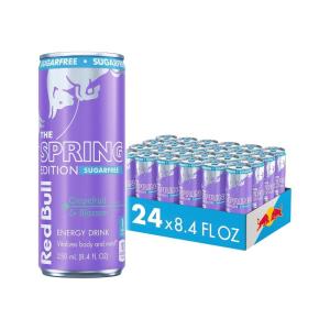 imageRed Bull Spring Edition Sugarfree Energy Drink Grapefruit 84 fl oz Case of 24 cans with 80mg Caffeine Taurine ampamp B VitaminsGrapefruit and Blossom SugarFree
