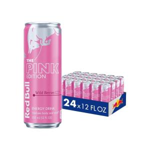 imageRed Bull Wild Berries Pink Edition with 114 mg Caffeine plus Taurine ampamp B Vitamins 12 Fl Oz Pack of 24 Cans