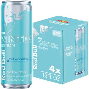 imageRed Bull Winter Edition Energy Drink Iced Vanilla Berry 12 floz can 4 pack with 114mg Caffeine Taurine ampamp B Vitamins