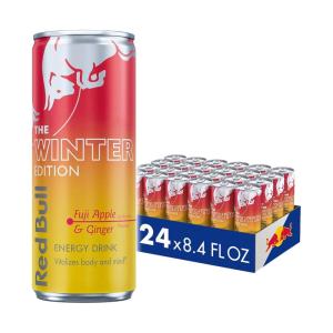 imageRed Bull Fuji Apple and Ginger Winter Edition Energy Drink with 114mg Caffeine plus Taurine ampamp B Vitamins 12 Fl Oz Pack of 24 CansFuji Apple and Ginger