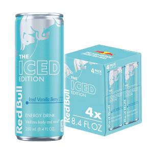 imageRed Bull Peach Edition Energy Drink White Peach 84 fl oz Pack of 4 with 80mg Caffeine Taurine amp B VitaminsIced Vanilla Berry